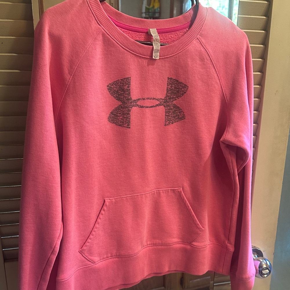 Under Armour Women's Bright Pink Crew Neck Sweater